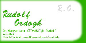 rudolf ordogh business card